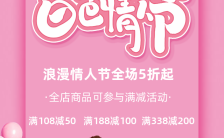 粉色浪漫唯美314情人节商家促销活动宣传H5模板缩略图