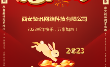  国风年画春节新年祝福员工祝福H5模板缩略图
