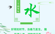 清新中国风二十四节气雨水传统文化宣传海报缩略图