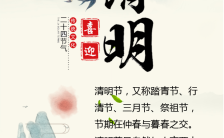 水墨中国风清明节二十四节气宣传手机海报缩略图