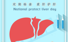 全国爱肝日健康宣传世界肝炎日手机海报缩略图