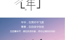 文艺扁平简约五四青年节励志日签宣传海报模板缩略图