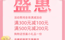 新店开业新品发布商家活动促销粉色清新海报缩略图
