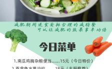 清新简约餐饮促销活动菜品宣传减脂餐海报缩略图
