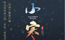 中国风大气二十四节气小寒宣传海报缩略图