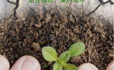 清新文艺绿色3月12日植树节公益宣传海报缩略图
