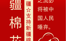红色简约大气风格新疆棉花热点宣传海报缩略图
