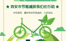 节能减排绿色出行保护环境公益倡导手机海报缩略图