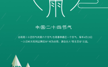 绿色小清新谷雨二十四节气创意宣传手机海报缩略图