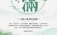 绿色清新小满节日宣传手机海报缩略图