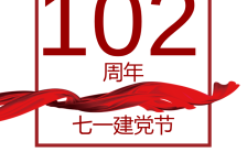 红色大气七一建党节97周年手机海报缩略图