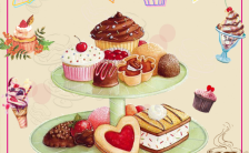 甜蜜时光蛋糕面包店西点培坊开业宣传介绍促销缩略图