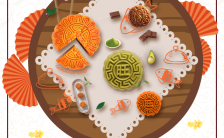 中式设计中秋月饼促销宣传祝福贺卡企业个人通用模板缩略图