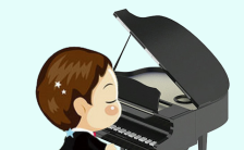 幼儿少儿儿童小学生钢琴音乐培训卡通风格H5模板缩略图