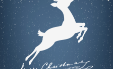 卡通可爱蓝灰色系圣诞节节日祝福语H5模板缩略图