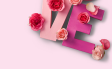 情人节浪漫甜蜜粉色主题H5模板缩略图