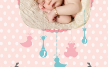 小清新温馨宝宝满月照亲子照相册模板缩略图