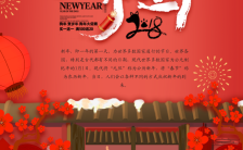 红色喜庆狗年春节回家过年海报设计海报缩略图