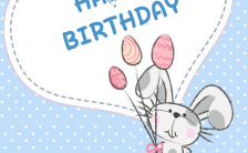 兔子卡通生日贺卡缩略图