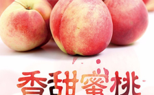 简约大气香甜蜜桃水果宣传手机海报缩略图