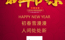 喜庆中国风新年快乐红金海报缩略图