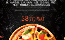 时尚黑色高端意式披萨宣传促销手机海报缩略图